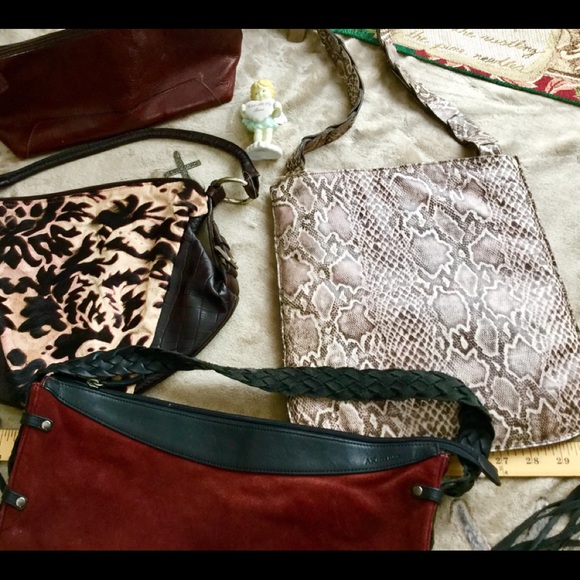 Vintage Carlos FALCHI BLUE  Buffalo Leather Purse  Hobo Gypsy. EVC - Picture 6 of 16